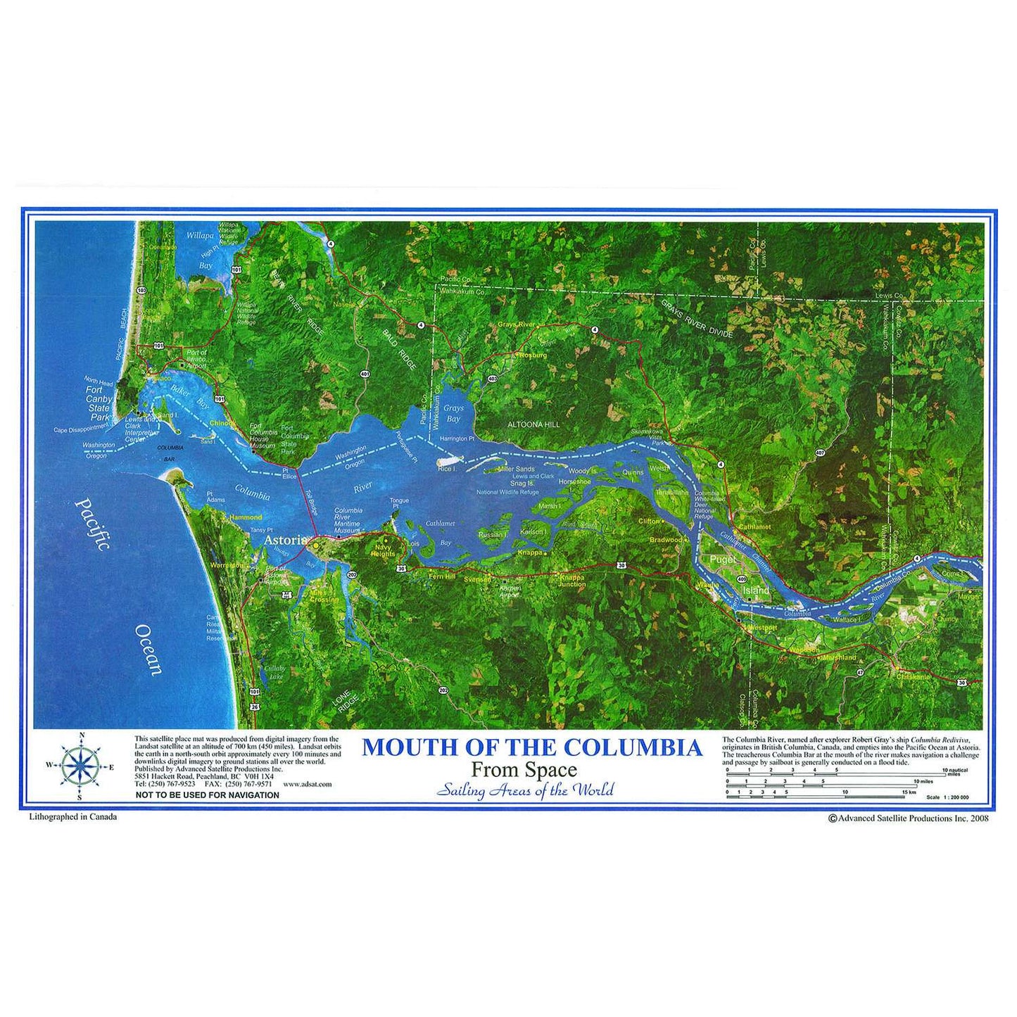 Paradise Clay ASP004 Mouth of the Columbia River Placemat