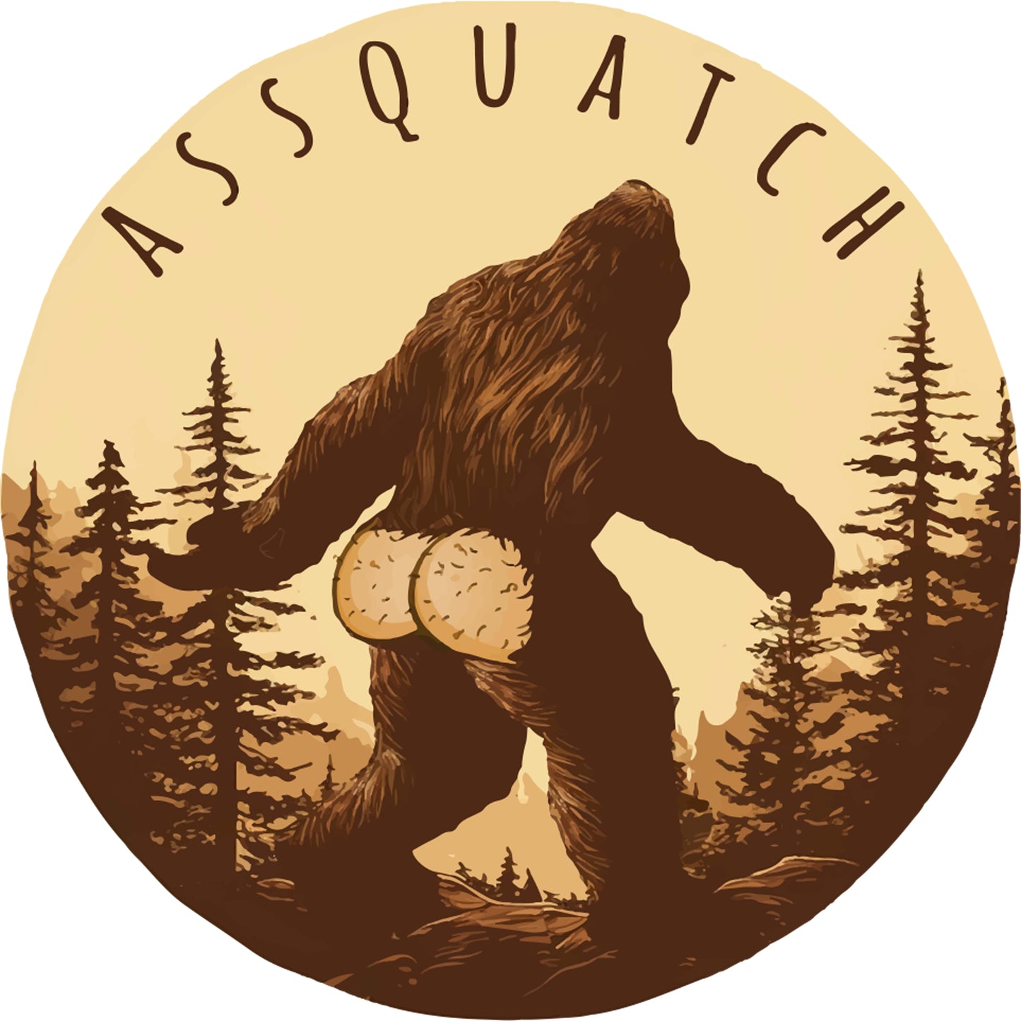 Paradise Clay IHS066 Assquatch V2 - Vinyl Sticker (1 STICKER)