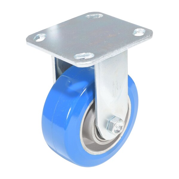 Vestil CST-PB-5X2PUA-R Polyurethane Precision Ball Bearing Rigid Caster 5 In. x 2 In. 617 lb Blue/Gray