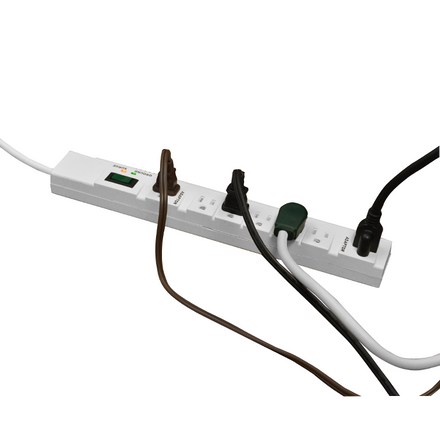 GoGreen Power GG-17636BK 7 Outlet Surge Protector, w/1200 Joules, EMI/RFI Black