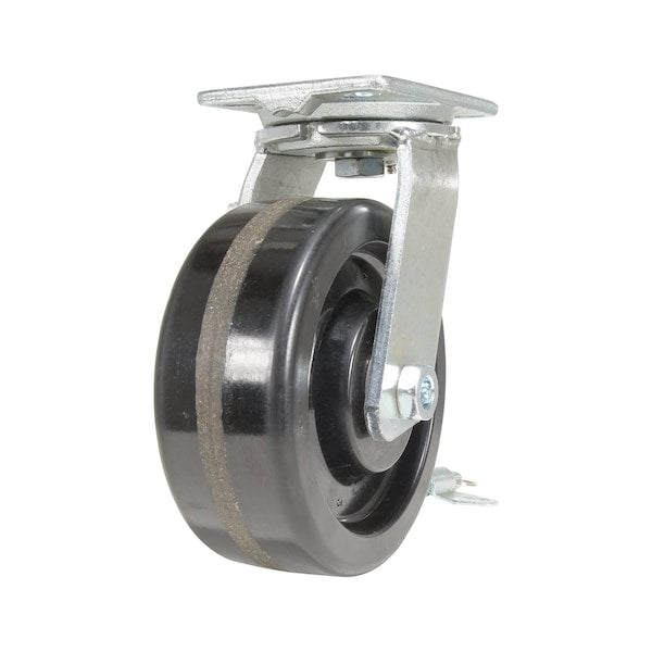 Vestil CST-VE-8X3PH-4PSL Phenolic Swivel With 4-Position Lock Caster 8 In. Diameter x 3 In. Width 2500 lb Black