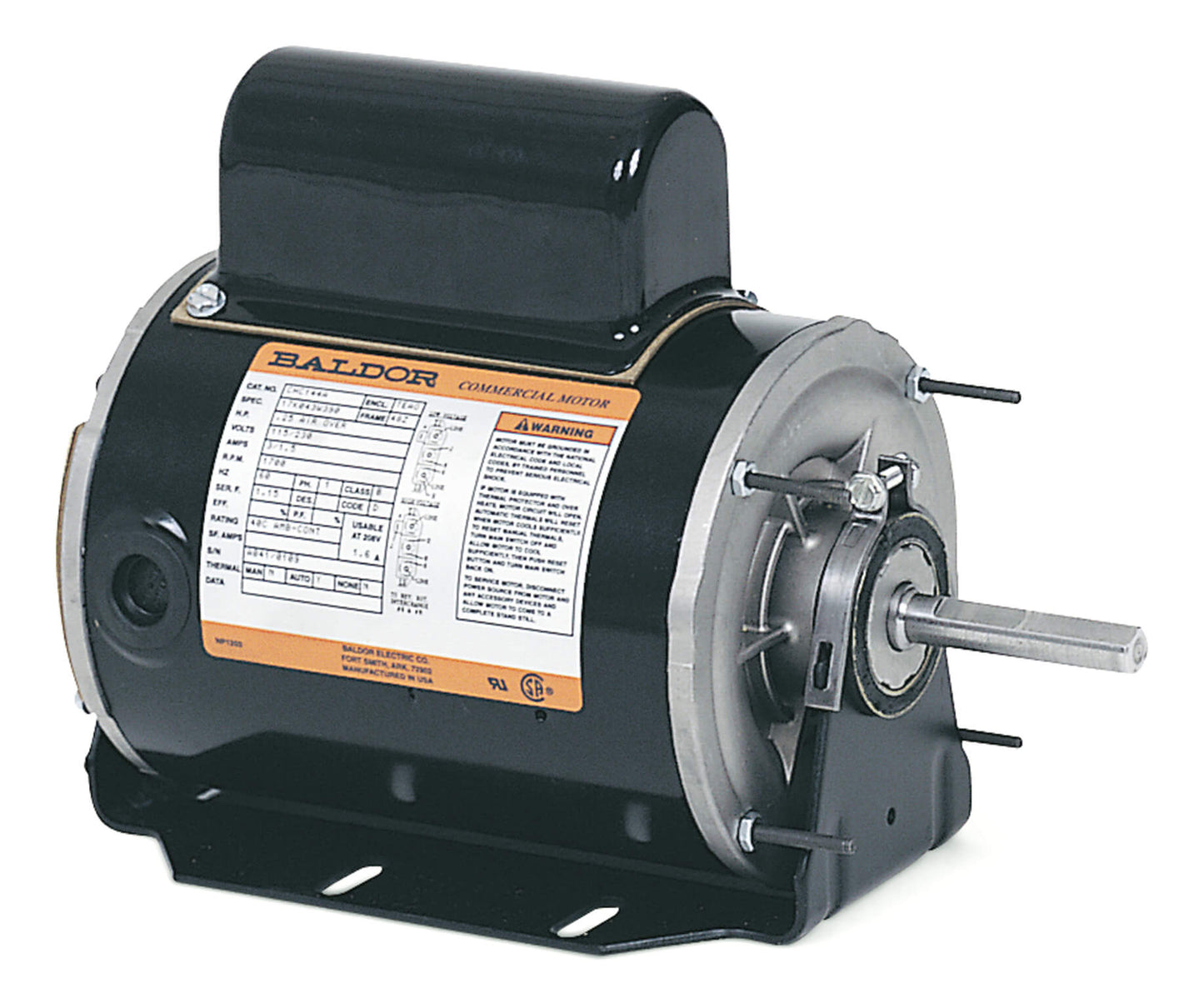 Baldor CHC164A .25HP, 1100RPM, 1PH, 60HZ, 48Z, 3411C, TEAO, F1