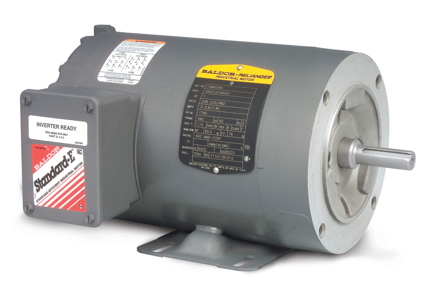 Baldor CNM3539 .5HP, 1150RPM, 3PH, 60HZ, 56C, 3524M, TENV, F1