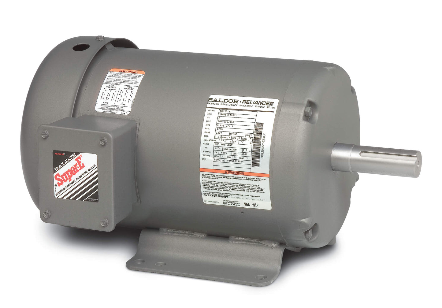 Baldor EHM3615T 5HP, 1750RPM, 3PH, 60HZ, 184T, 3642M, TEFC, F1
