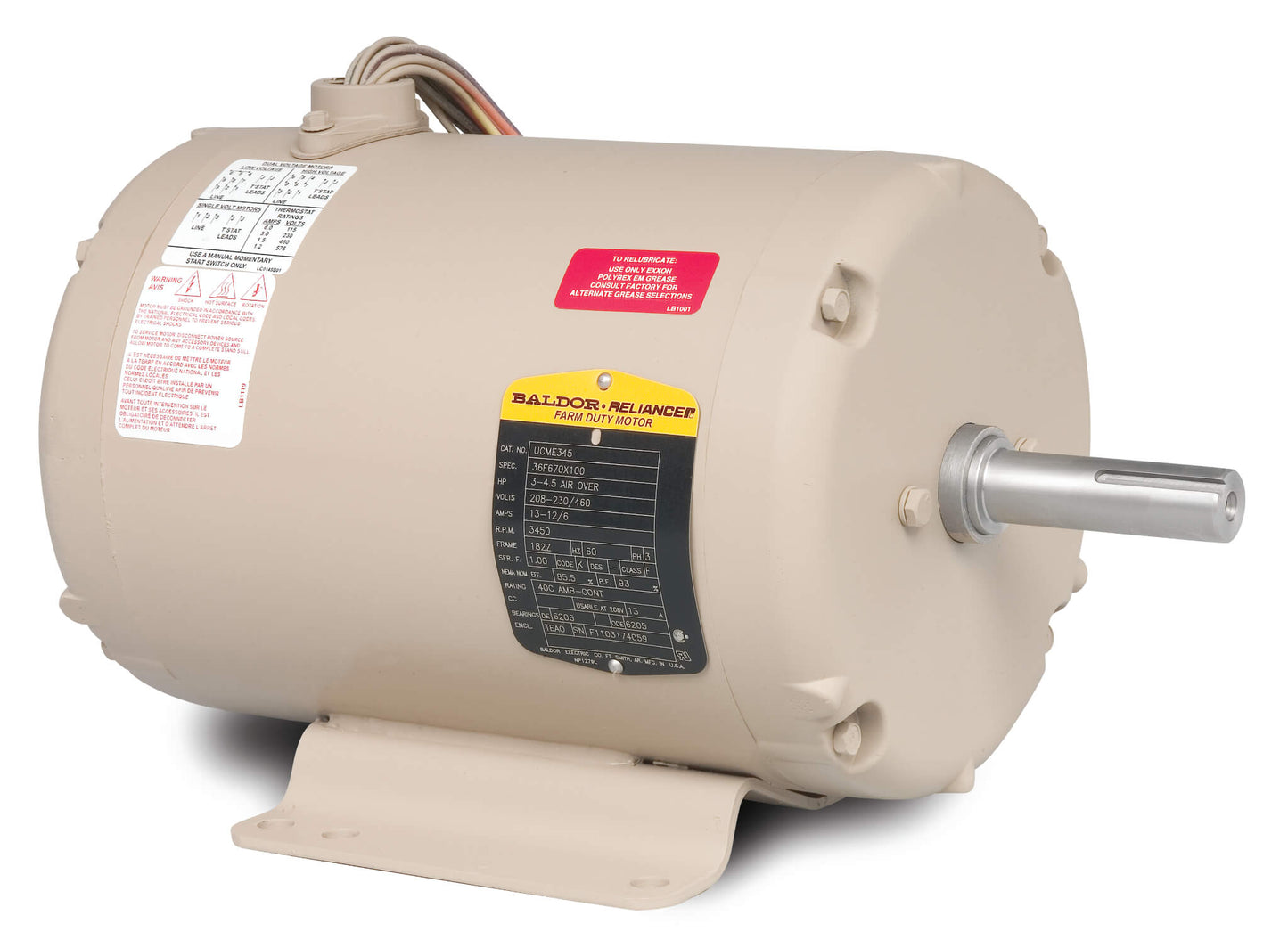 Baldor UCME759 7.5-9.2 AIR OVERHP, 3450RPM, 3PH, 60HZ, 184T