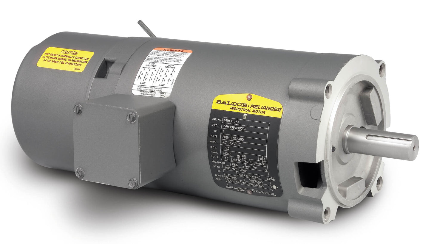 Baldor VBM3154 1.5HP, 1735RPM, 3PH, 60HZ, 56C, 3518M, OPEN, F1