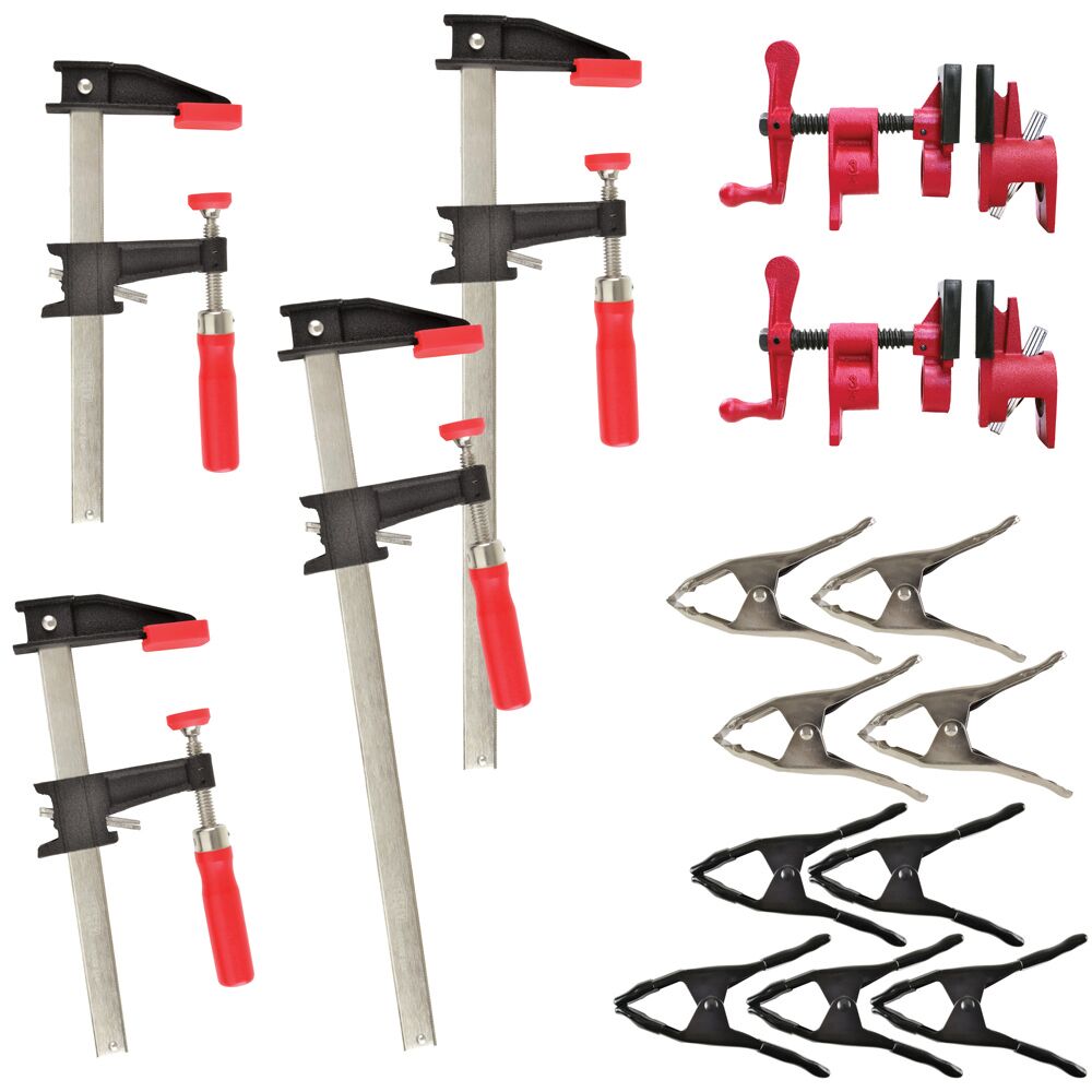 Bessey BGP-15PC Assorted set of bar, pipe and spring clamps (15 pc)