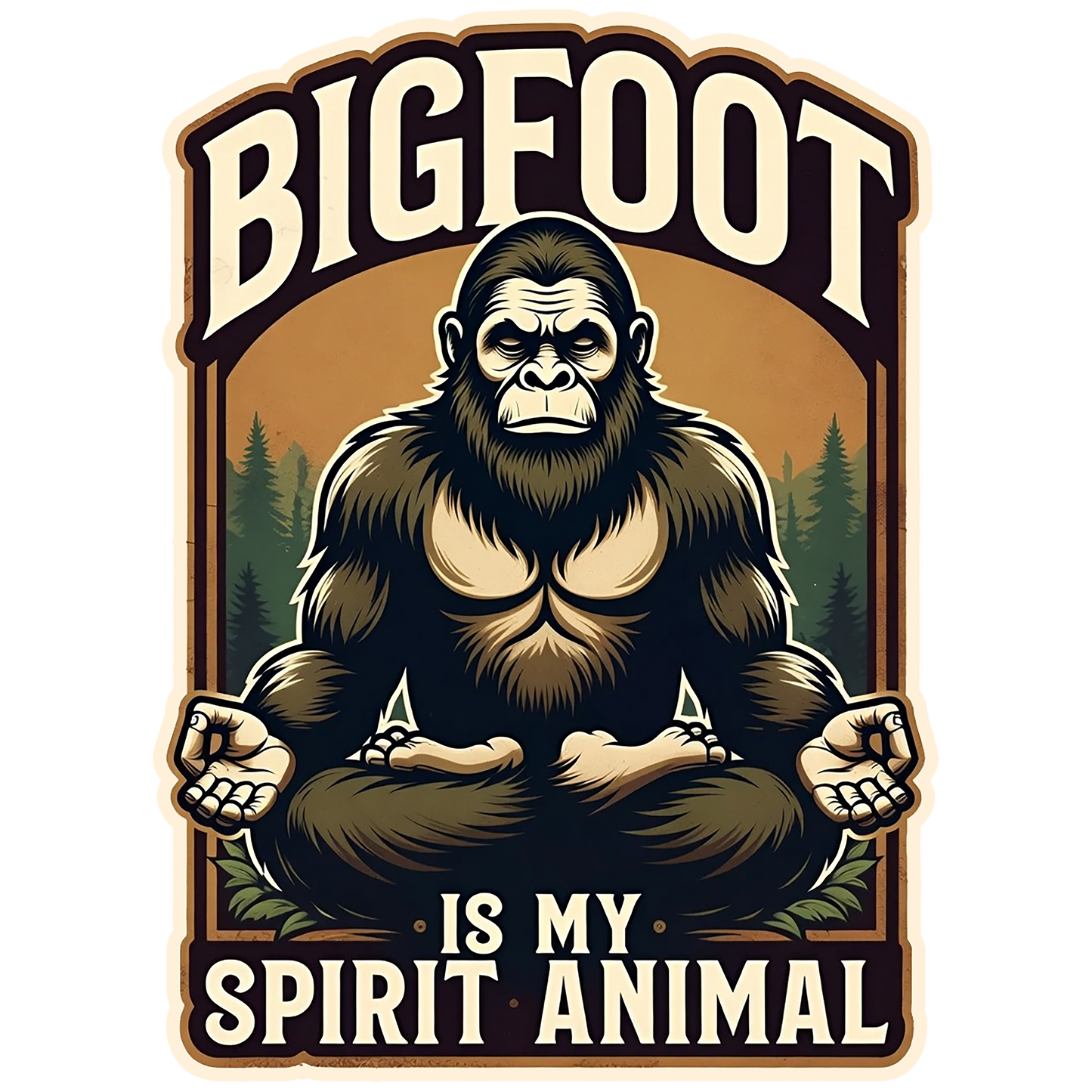 Paradise Clay IHS-10P-092 Bigfoot Spirit Animal V2 - Vinyl Sticker (10 Pack)