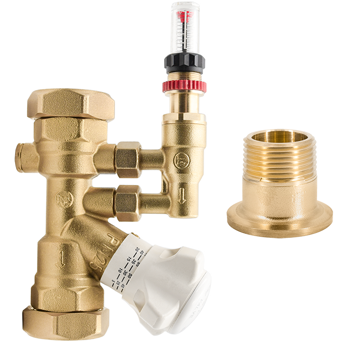 Legend Valves 800-774M 3/4" LegendConnect Balancing Valve Body with Flow Meter and MNPT Connectors