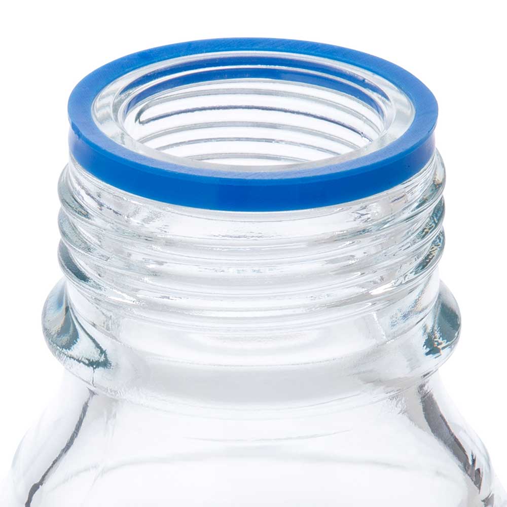 Globe Scientific 8110500 Bottle AmberMedia Globe Glass 500mL GL45 Screw Cap Dual Graduations 10/Box