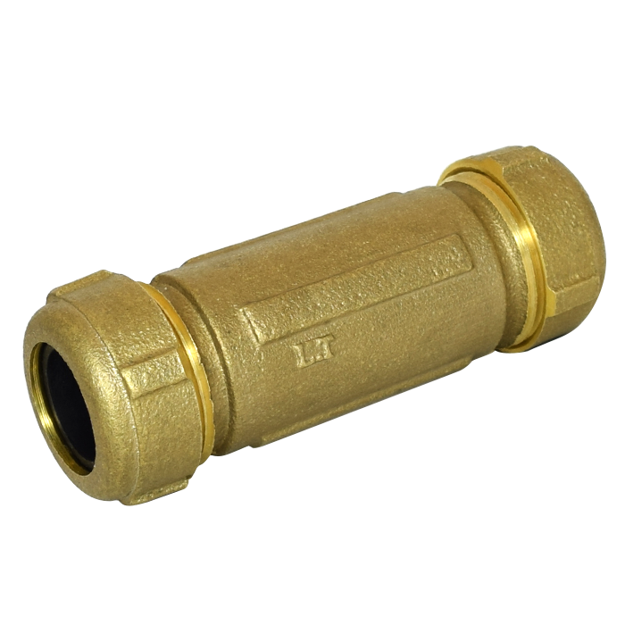 Legend Valves 303-123 3/8" x 1/2" Cast Brass Compression Coupling