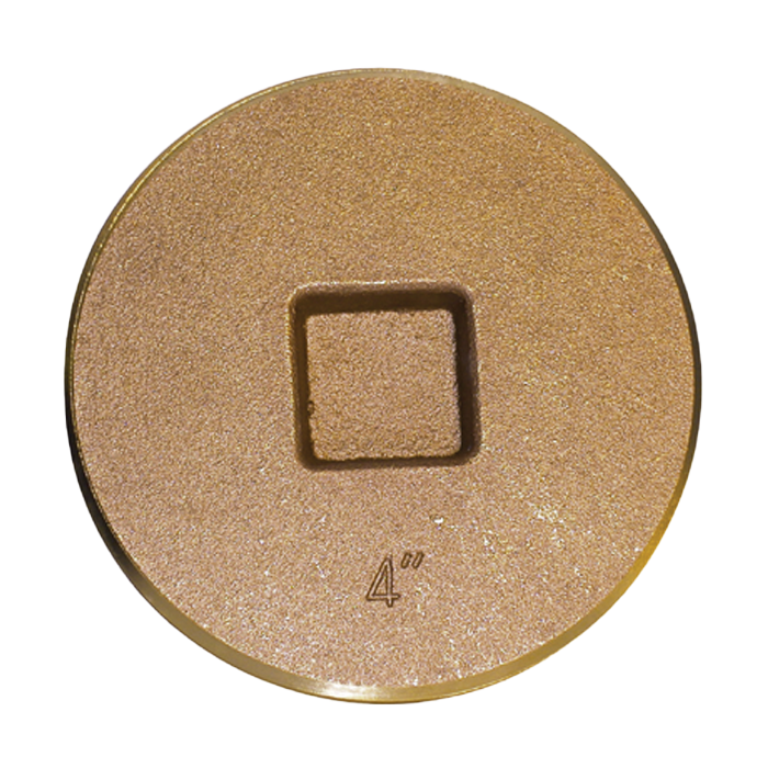 Legend Valves 302-635 5-1/2" Cast Brass Countersunk Square Head Drain-Waste-Vent Cleanout Plug