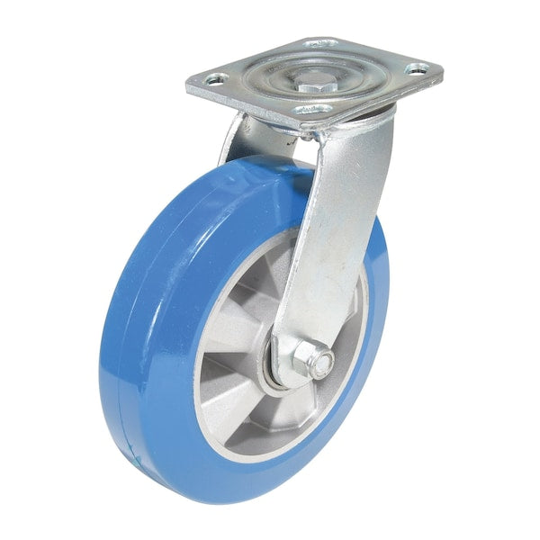 Vestil CST-PB-8X2PUA-S Polyurethane Precision Ball Bearing Swivel Caster 8 In. x 2 In. 881 lb Blue/Gray