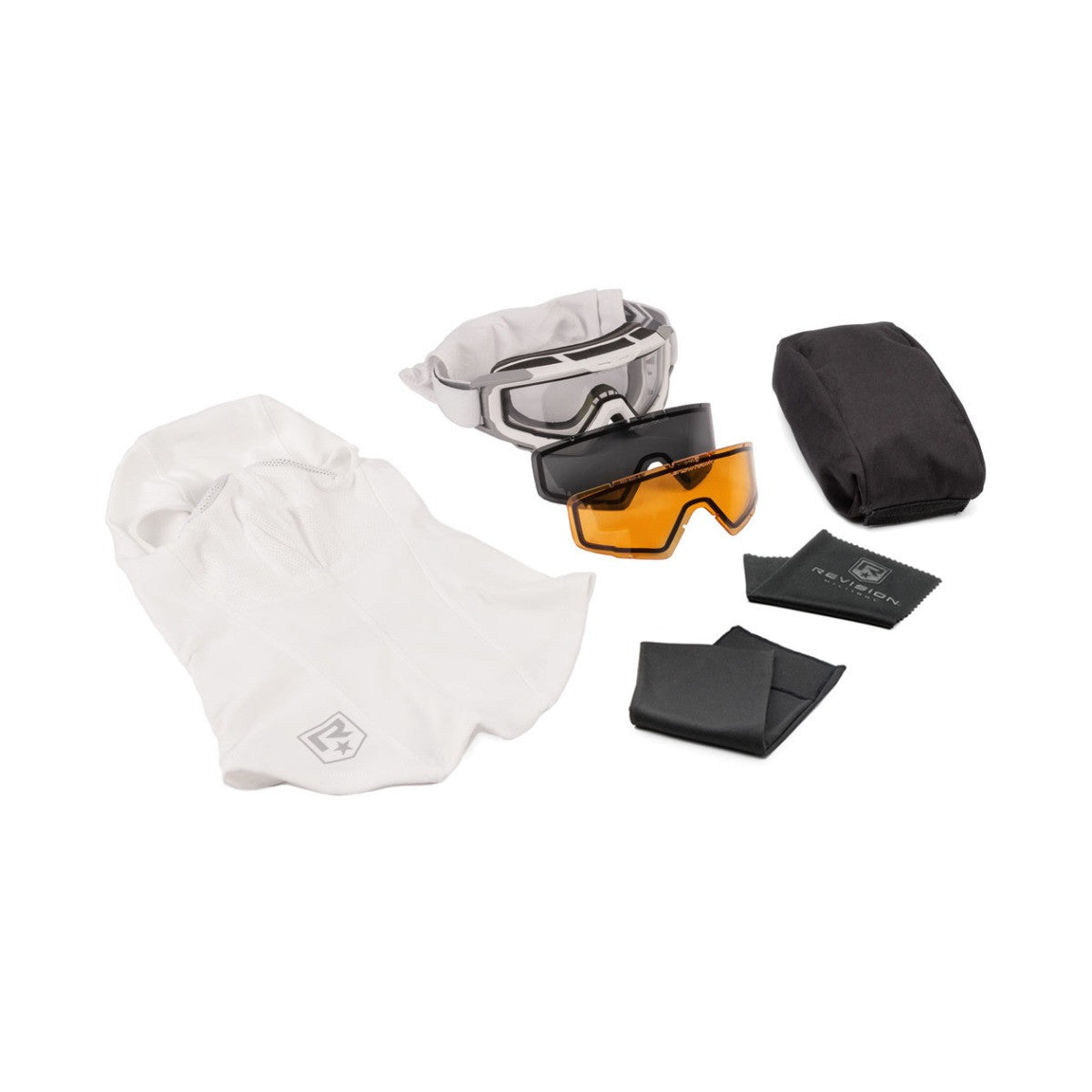 Revision Military 4-0100-0019 Snowhawk® Cold Weather Goggle System Vermillion Deluxe Kit - With Gryphon Alpine Balaclava