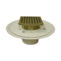 Jones Stephens D50037 2" Heavy Duty PVC Drain Base with 3-1/2" Plastic Spud and 6" Stainless Steel Strainer