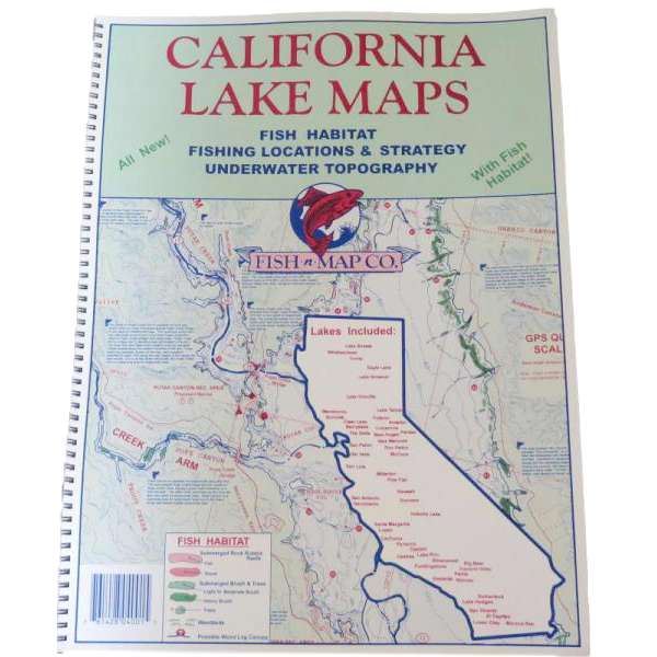 Paradise Clay FMC024 Fish-n-Map: CALIFORNIA LAKE MAPS