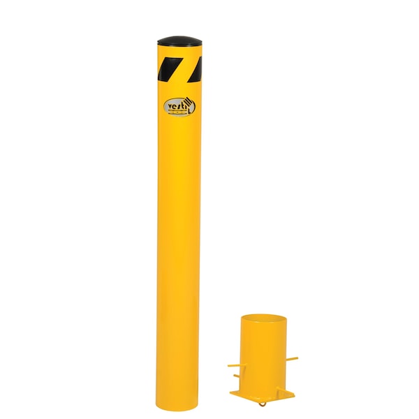 Vestil BOL-R-72-5.5 Removable Stl Pipe Safety Bollard, 72x5.5