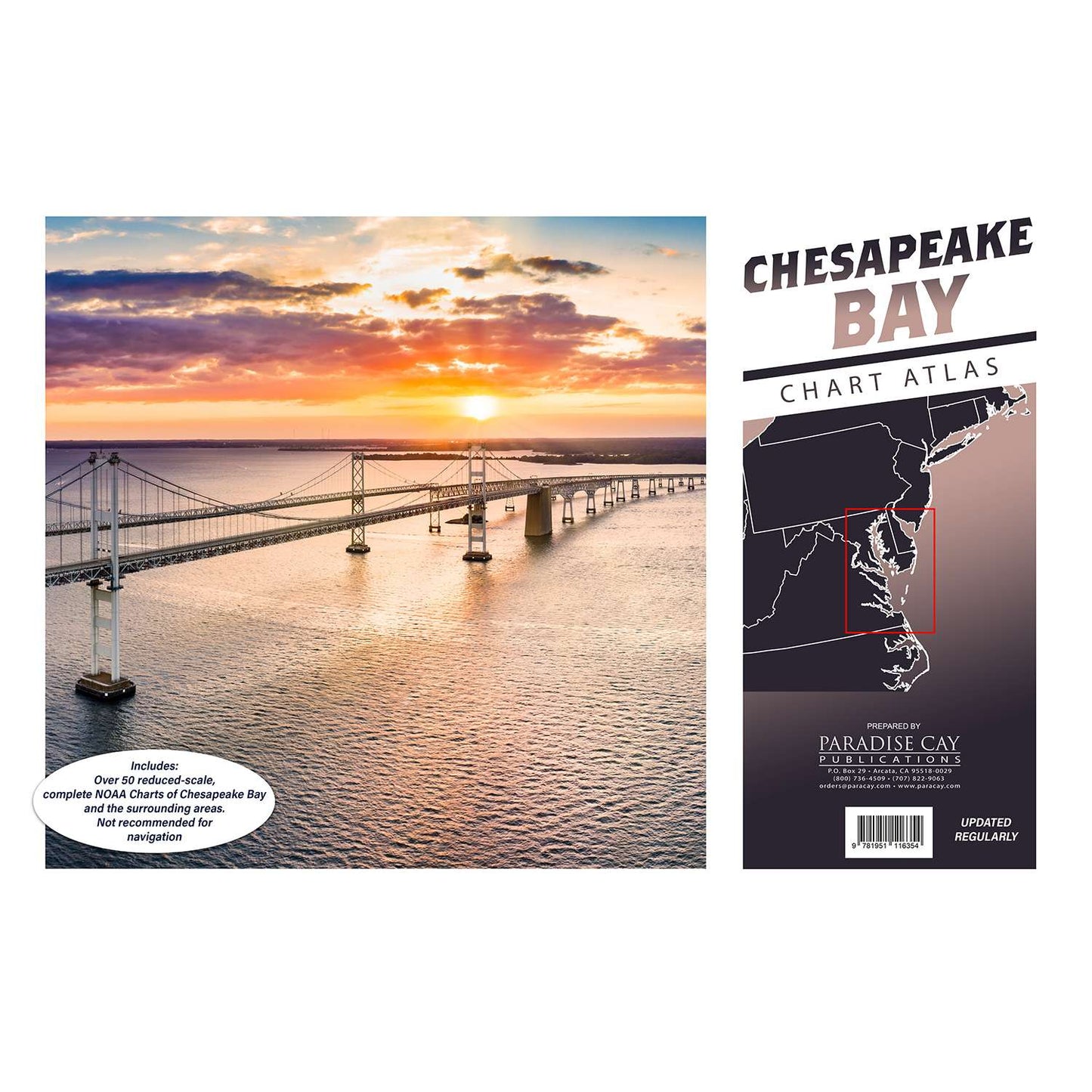 Paradise Clay IHP_CBCB1 Chesapeake Bay Chart Atlas (12x18 spiral-bound)