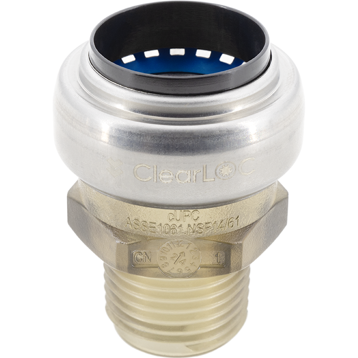 Legend Valves 457-758 3/4" x 1" ClearLOC Removable Push-Fit MNPT Reducing Adapter