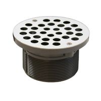 Jones Stephens D56212 3-1/2" IPS PVC Spud with 5" Polished Brass Strainer