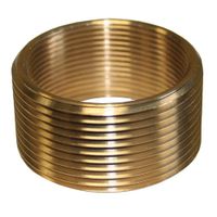 Jones Stephens P11126 3/4" x 3/8" Yellow Brass Hex Bushing