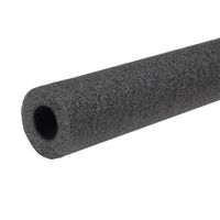 Jones Stephens I57158 1-5/8" ID (1-1/2" CTS 1-1/4" IPS) Self-Sealing Black Polyethylene Foam Pipe Insulation, 1" Wall Thickness, 60 ft. per Carton