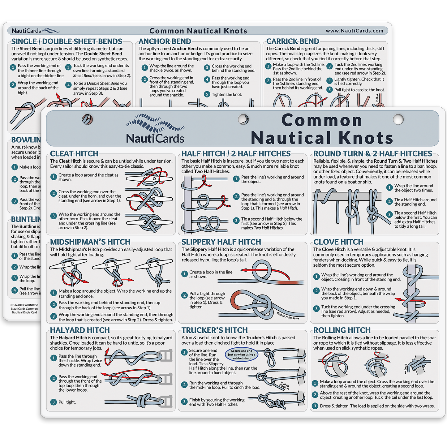Paradise Clay RFR009 Common Nautical Knots Card - Book