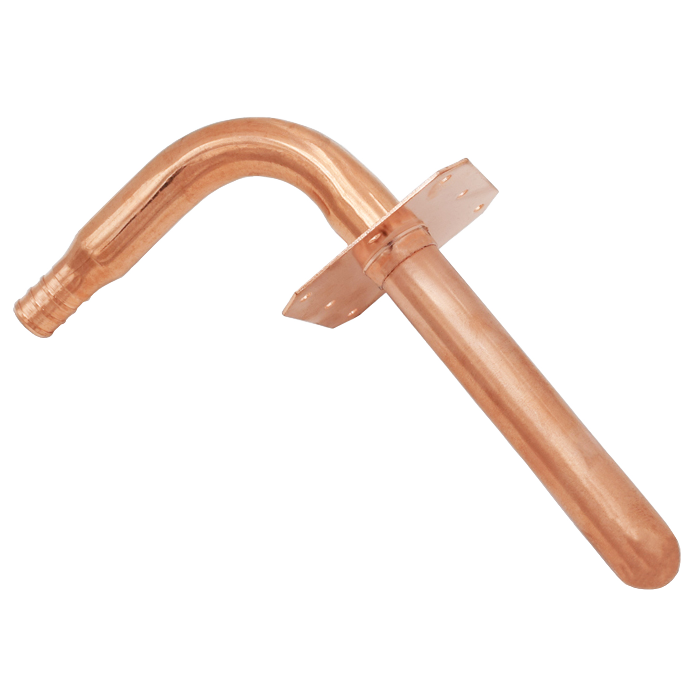 Legend Valves 507-512 1/2" x 6" Wrot Copper Crimp/Cinch PEX Stub Out with Flange