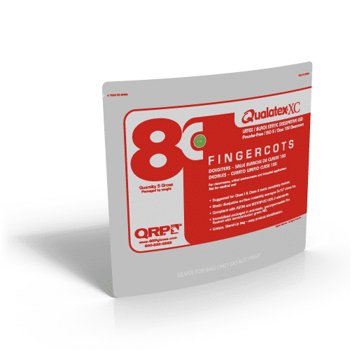 SOS Cleanroom 8C-XL (Case) QRP 8C Anti-Static Cleanroom Latex Finger Cots (ISO 5) (Class I ESD) (Black) - Case