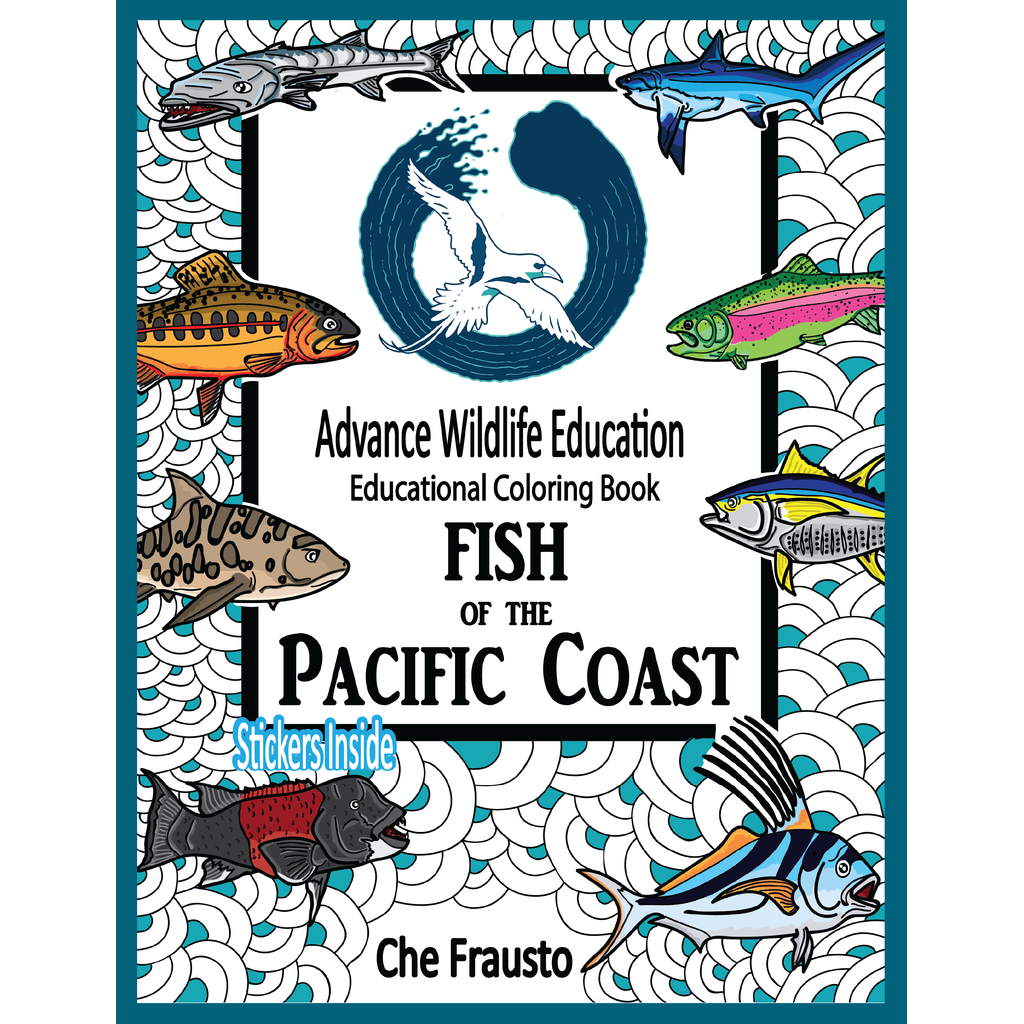 Paradise Clay AWE002 Fish of the Pacific Coast - Educational Coloring Book