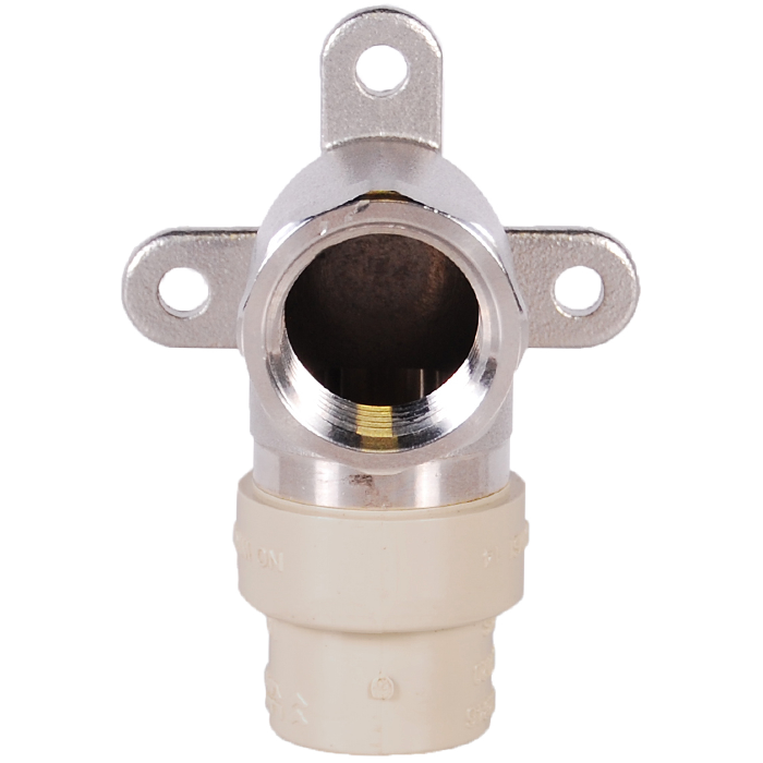 Legend Valves 302-238 1/2" Stainless Steel FNPT x CPVC 3-Hole Drop Ear Elbow