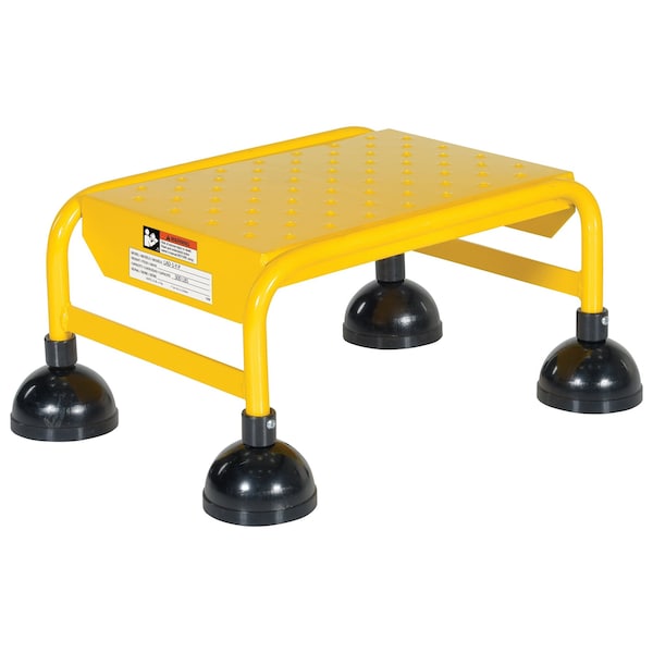 Vestil LAD-1-Y-P 9.5 H Steel Commercial Spring Loaded Rolling Ladder, 1 Steps