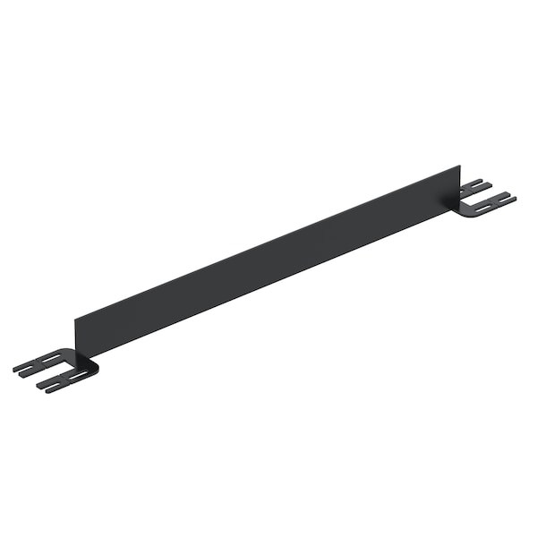 Vestil VDKR-4-TB-BK TOEBOARD FOR PIPE SAFETY RAILING 48 INCHES BLACK