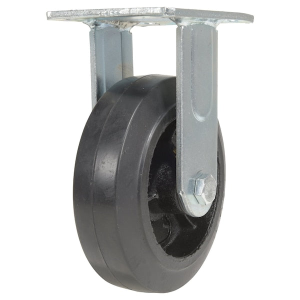 Vestil CST-VE-6X2MR-R Rubber Rigid Caster 6 In. Diameter 2 In. Width 507 Lb. Capacity Black