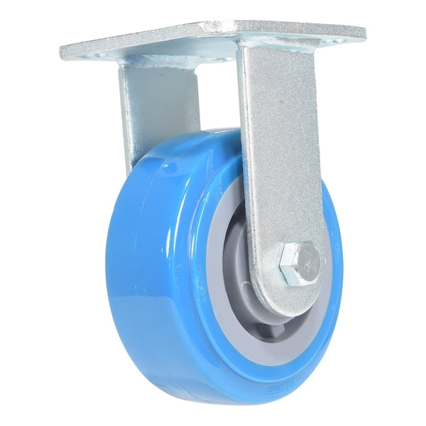 Vestil CST-KB-5X2PUP-R Polyurethane Rigid Caster 5 In. Diameter x 2 In. Width 771 Lb. Capacity Light Blue/Gray