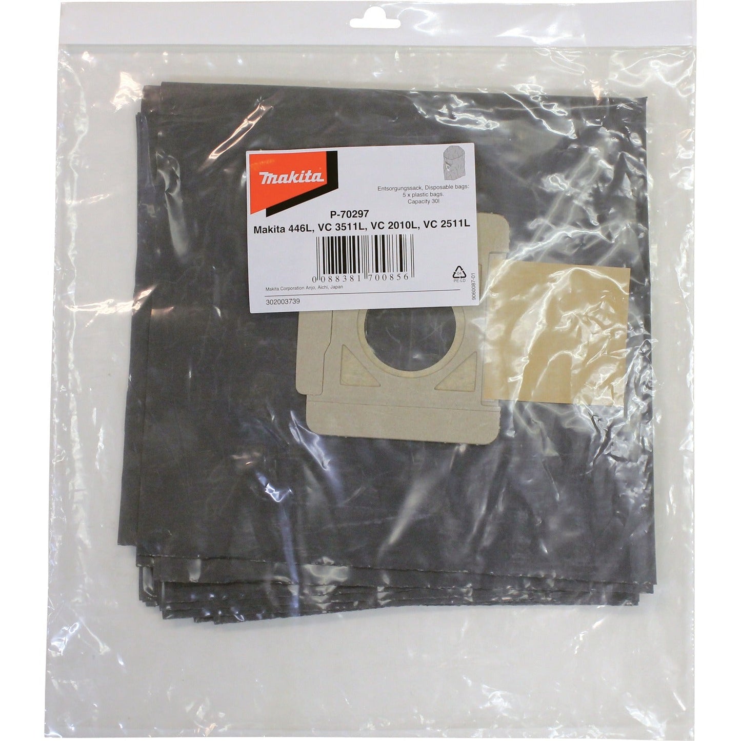 Makita P-70297 Plastic Disposable Bag, 5/pk