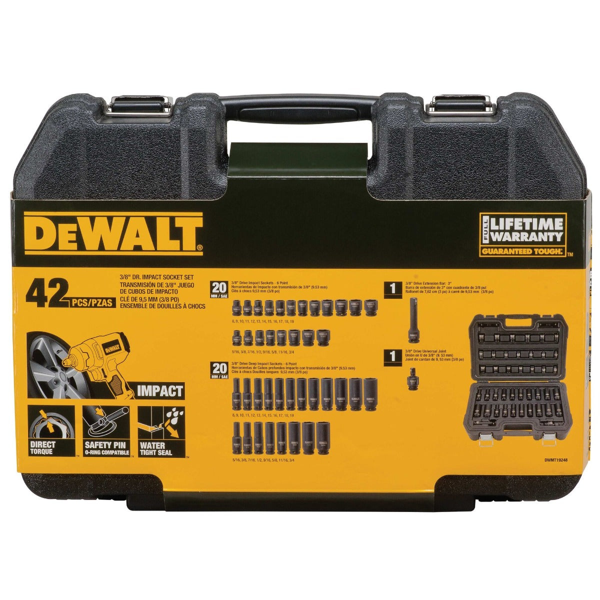 Dewalt DWMT19248 42 Piece Combination Impact Socket Sets