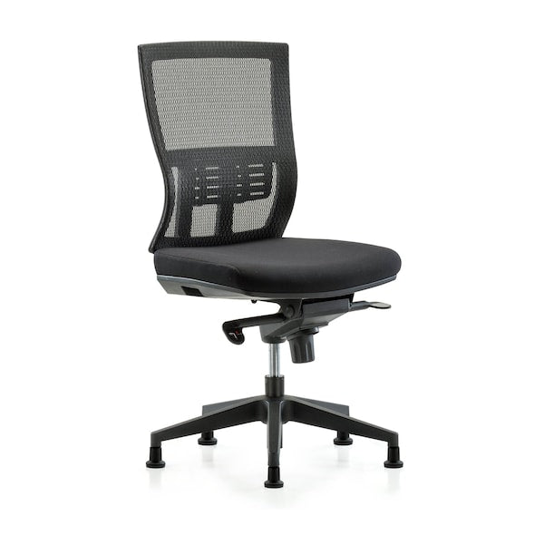 Blue Ridge Ergonomics MOD-MDHCH-RG-C2-A0-RG Modern Oxford Mesh Back Chair with Knee-Bend Control & Stationary Glides