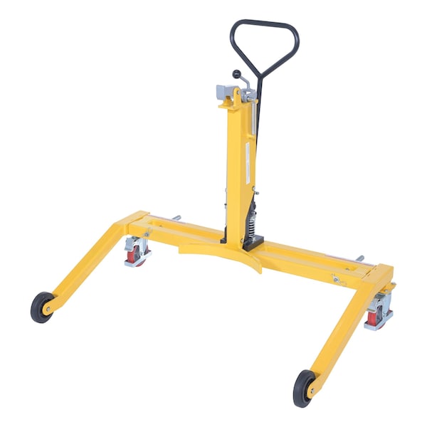 Vestil PSDT Yellow Pallet Straddling Drum Truck 550lb Capacity Polyurethane Wheels