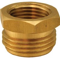 Jones Stephens G20011 3/4" MHT x 3/4" FPT Brass Garden Hose Adapter