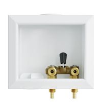 Jones Stephens B05853 Washing Machine Box, Left Outlet with Single Lever Valve, 1/2" PEX F1807 Connection