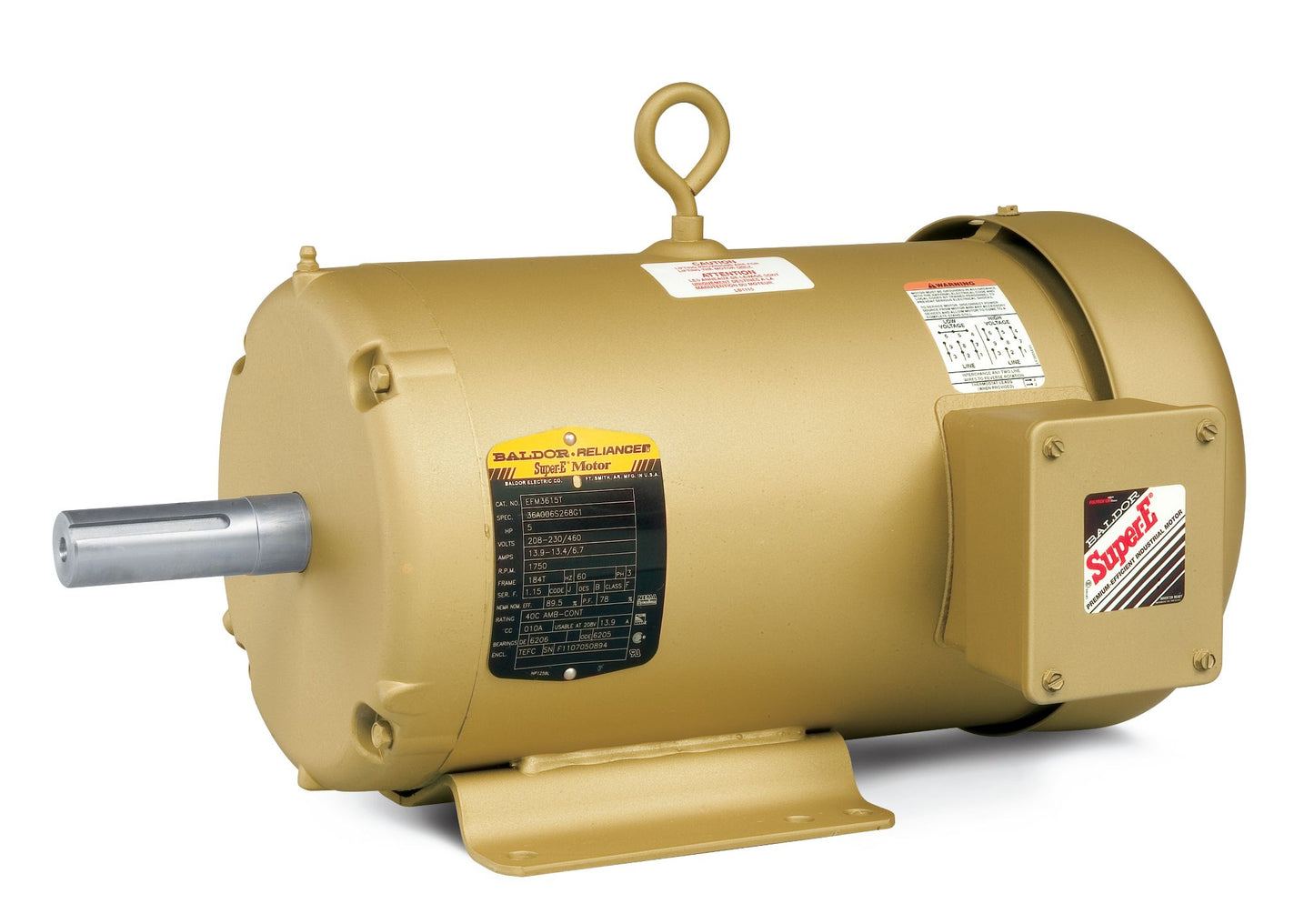 Baldor EFM3613T 5HP, 3450RPM, 3PH, 60HZ, 184T, 3630M, TEFC, F2