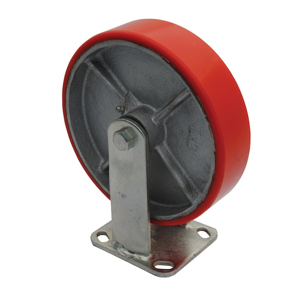 Vestil CST-PU-8X2-R Polyurethane Rigid Caster 8 In. Diameter x 2 In. Width 882 Lb. Capacity Red