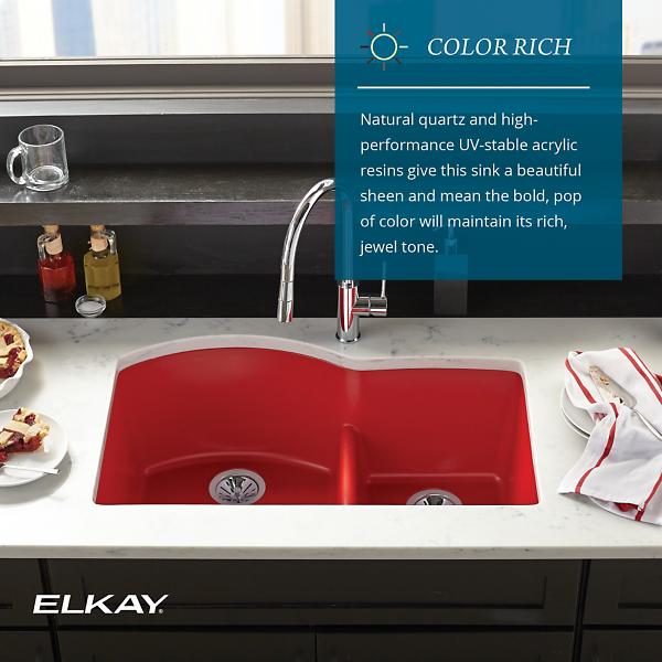 Elkay ELX2522 Quartz Luxe® 25" x 22" x 9-1/2" Single Bowl Drop-in Sink