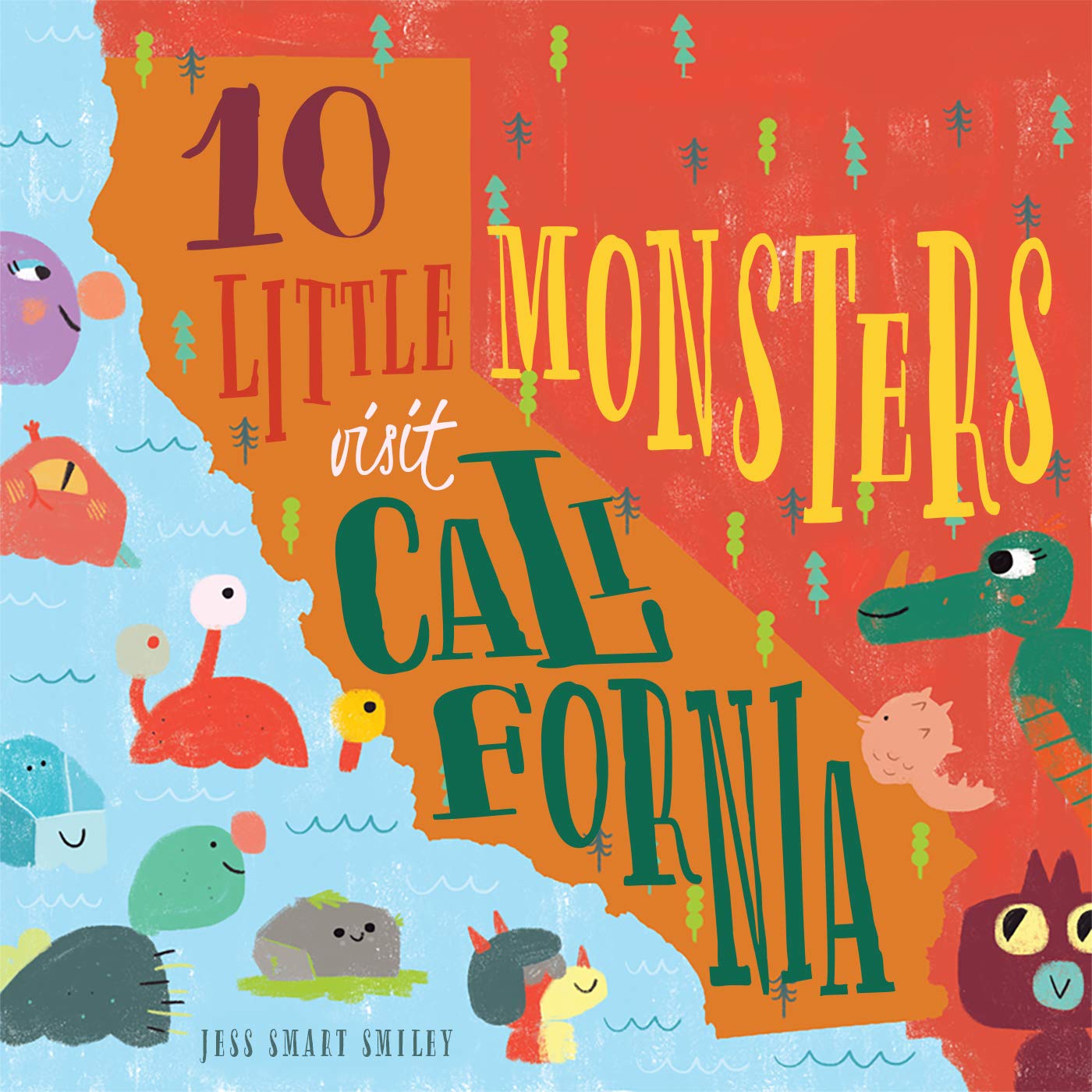 Paradise Clay FAM038 10 Little Monsters Visit California 2ND EDITION - Book