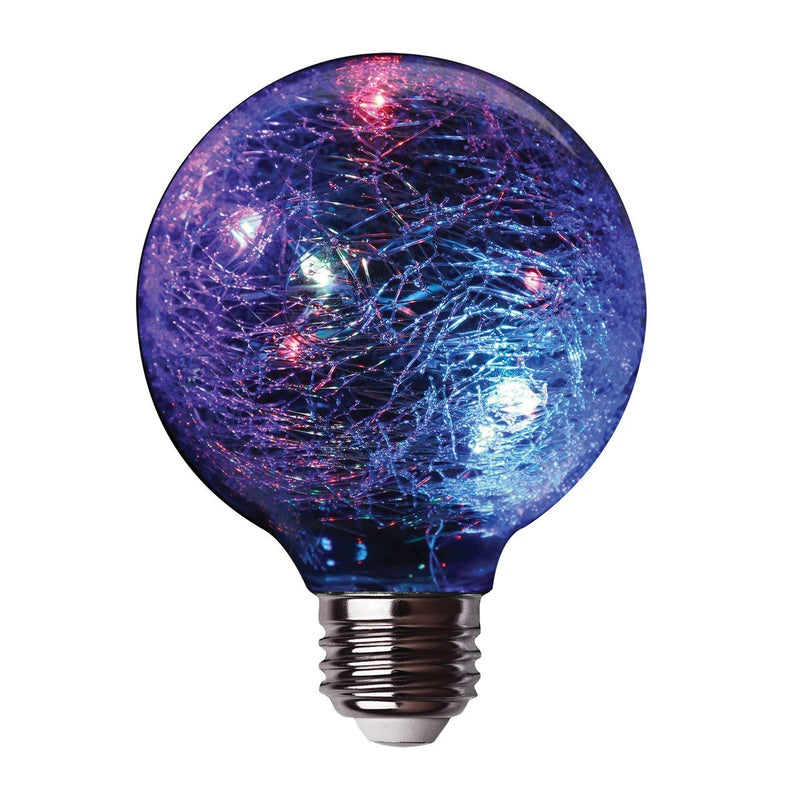 Feit Electric FY/G25/RGB/CR/LED/RP Crackle Glass RGB G25 LED Fairy Light