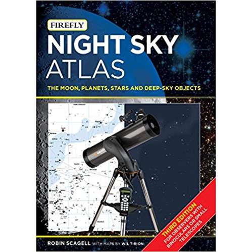 Paradise Clay FFB141 Night Sky Atlas: The Moon, Planets, Stars and Deep-Sky Objects 3rd Edition - Book