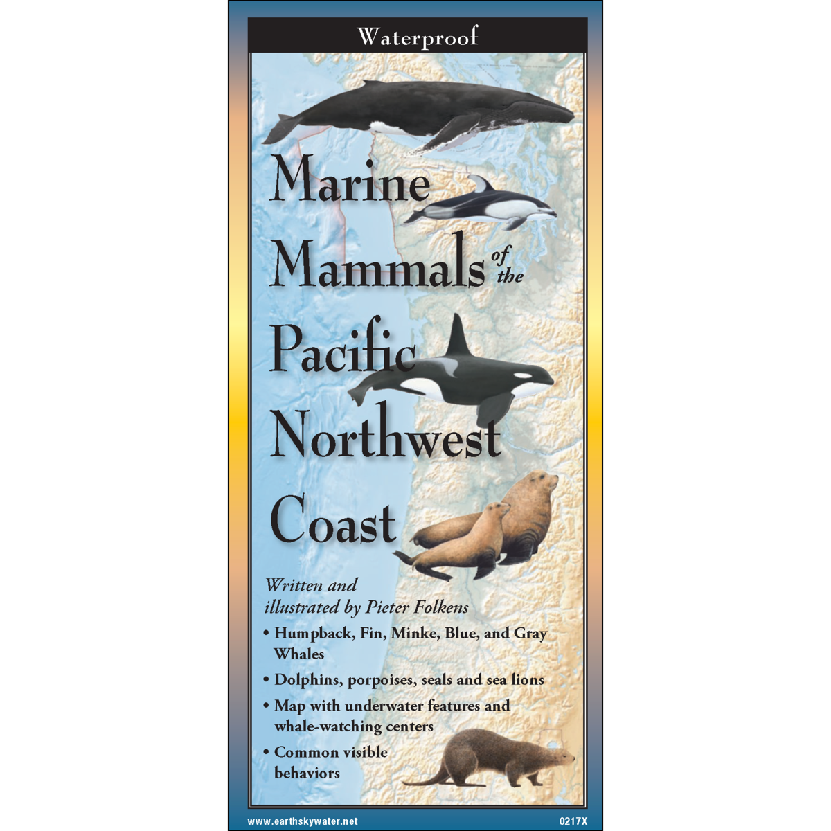 Paradise Clay FGG089 Marine Mammals of the Pacific Northwest Coast - Folding Pocket Guide