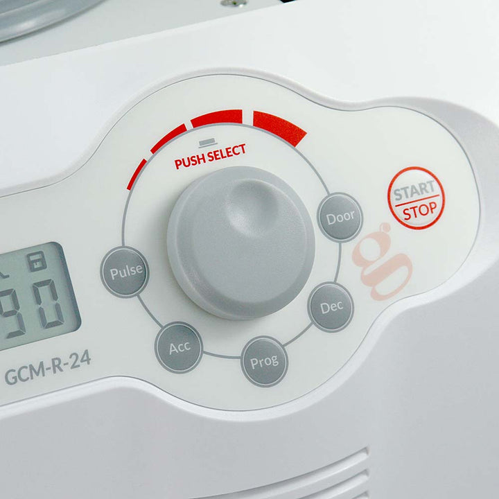 Globe Scientific GCM-R Centrifuge Mini 8-Place 7000rpm Fixed Speed 120v 60Hz US Plug Red Lid (Includes 8-Place Rotor for 1.5mL/2.0mL Tubes 2 x 8 Place Rotor for PCR Tubes/Strips and both Sleeves)