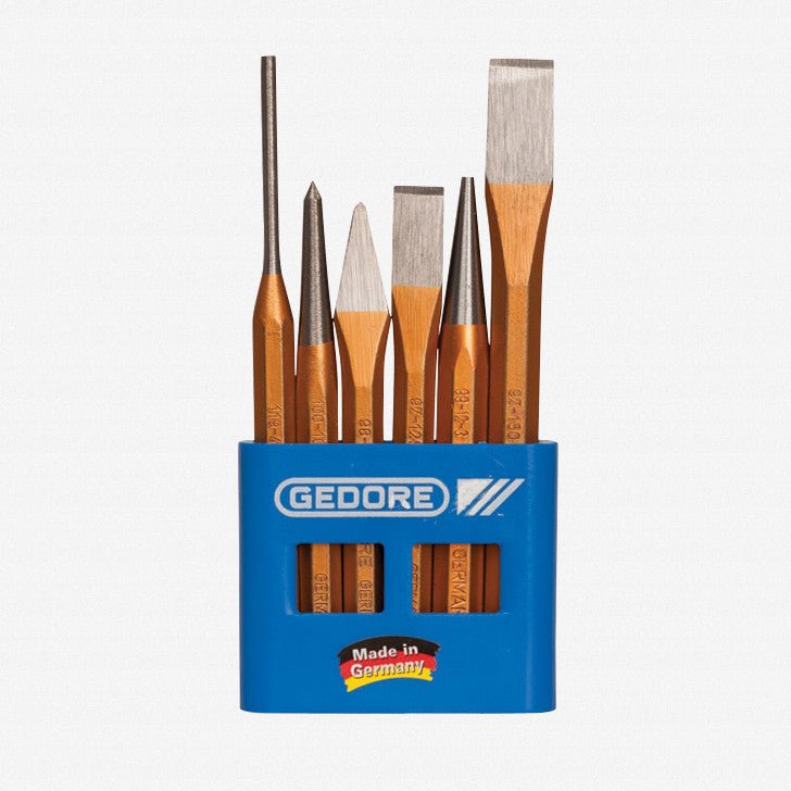 Gedore 8725200 106 Chisel and punch set 6 pcs in plastic holder